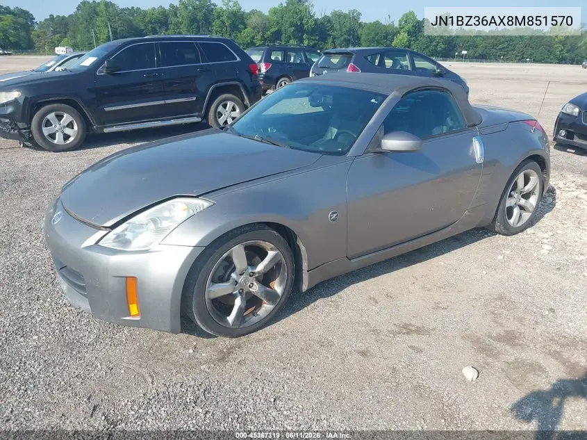 2008 Nissan 350Z Enthusiast VIN: JN1BZ36AX8M851570 Lot: 45367319