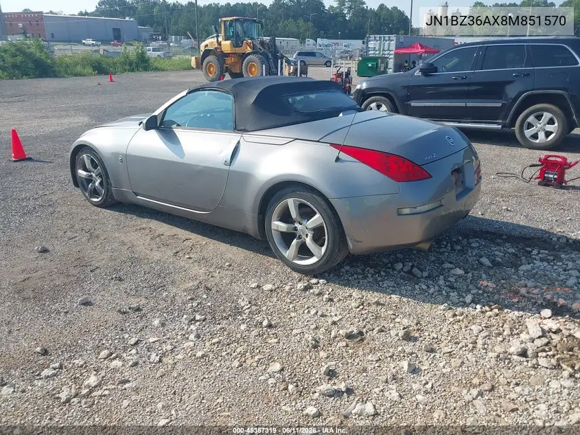 2008 Nissan 350Z Enthusiast VIN: JN1BZ36AX8M851570 Lot: 45367319