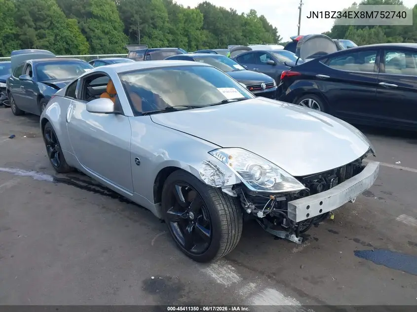 2008 Nissan 350Z Touring VIN: JN1BZ34EX8M752740 Lot: 45411350