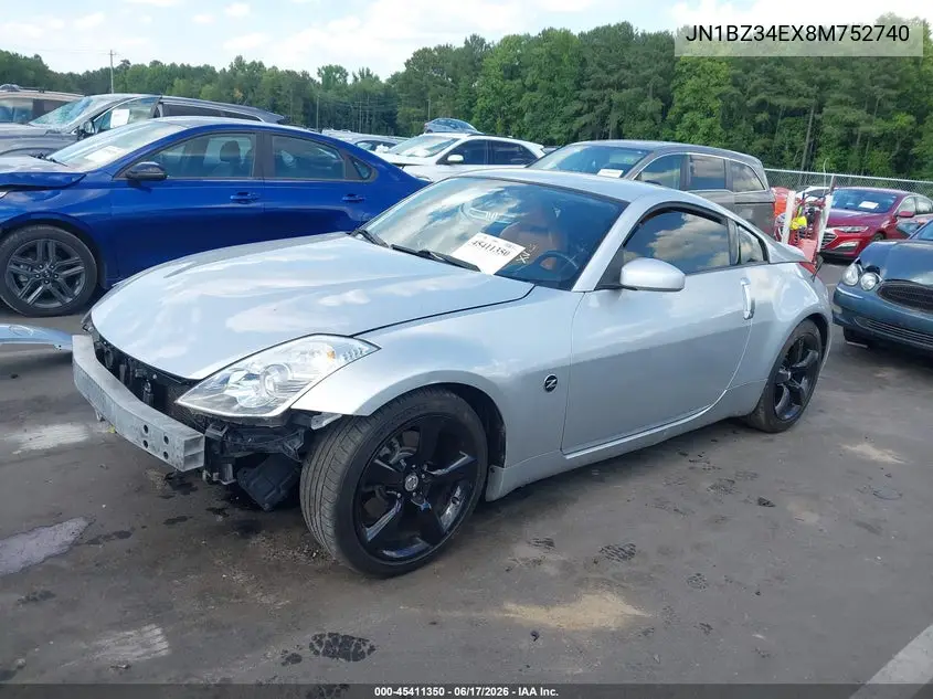 2008 Nissan 350Z Touring VIN: JN1BZ34EX8M752740 Lot: 45411350