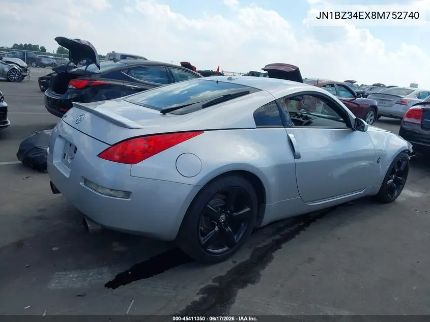 2008 Nissan 350Z Touring VIN: JN1BZ34EX8M752740 Lot: 45411350