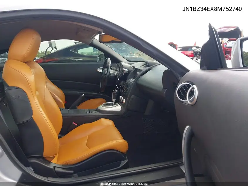 2008 Nissan 350Z Touring VIN: JN1BZ34EX8M752740 Lot: 45411350