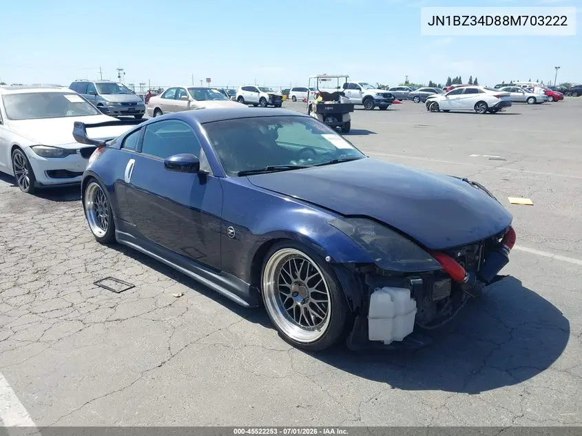2008 Nissan 350Z Enthusiast VIN: JN1BZ34D88M703222 Lot: 45522253