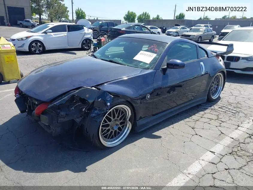 2008 Nissan 350Z Enthusiast VIN: JN1BZ34D88M703222 Lot: 45522253