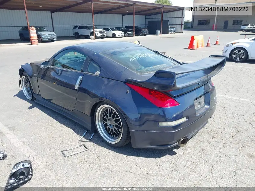 2008 Nissan 350Z Enthusiast VIN: JN1BZ34D88M703222 Lot: 45522253