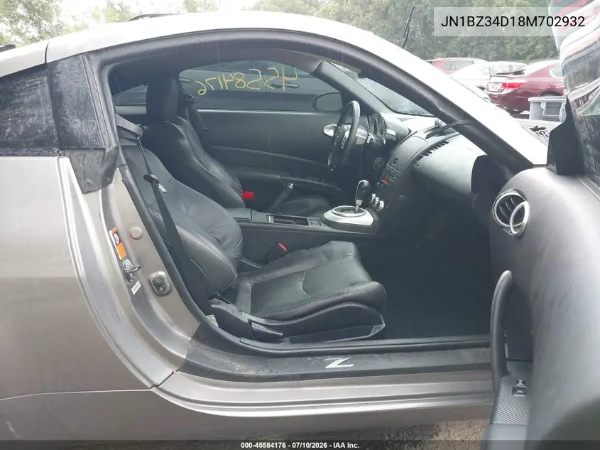 2008 Nissan 350Z Touring VIN: JN1BZ34D18M702932 Lot: 45584176
