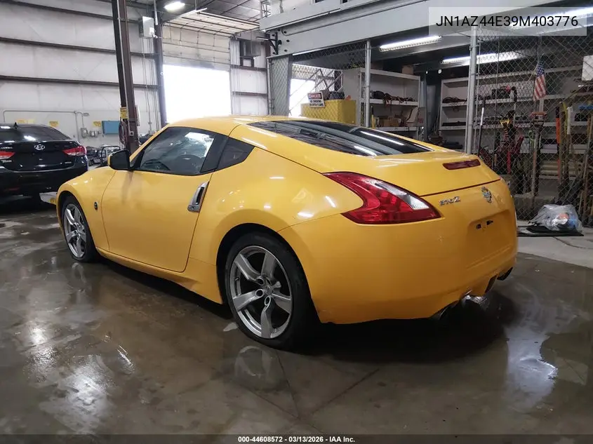 2009 Nissan 370Z VIN: JN1AZ44E39M403776 Lot: 44608572
