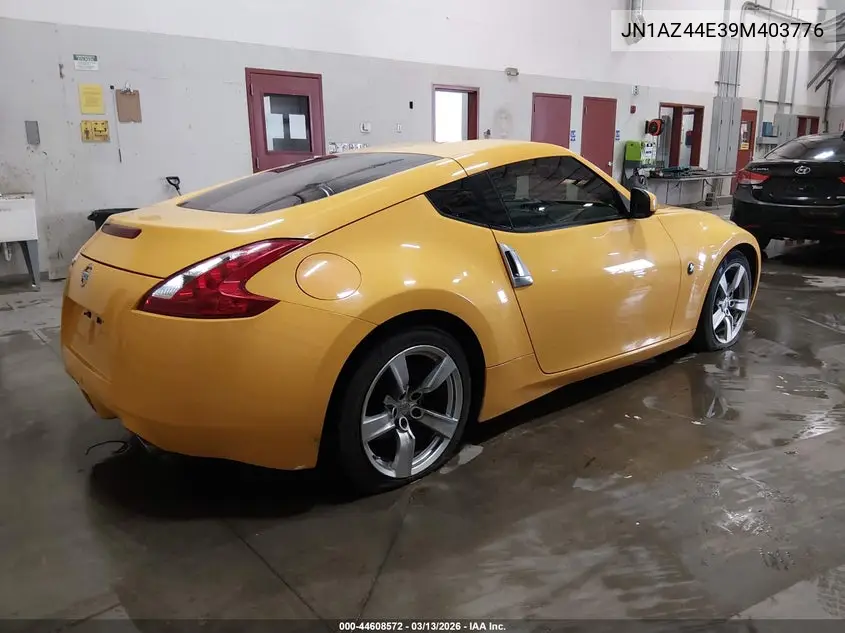 2009 Nissan 370Z VIN: JN1AZ44E39M403776 Lot: 44608572