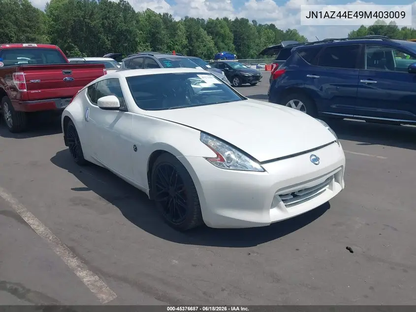 2009 Nissan 370Z Touring VIN: JN1AZ44E49M403009 Lot: 45376687