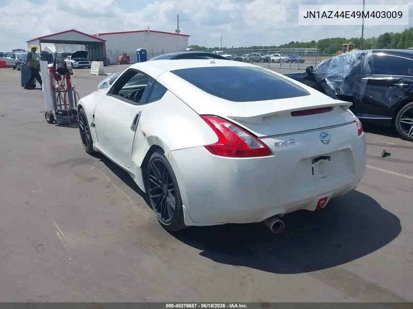 2009 Nissan 370Z Touring VIN: JN1AZ44E49M403009 Lot: 45376687