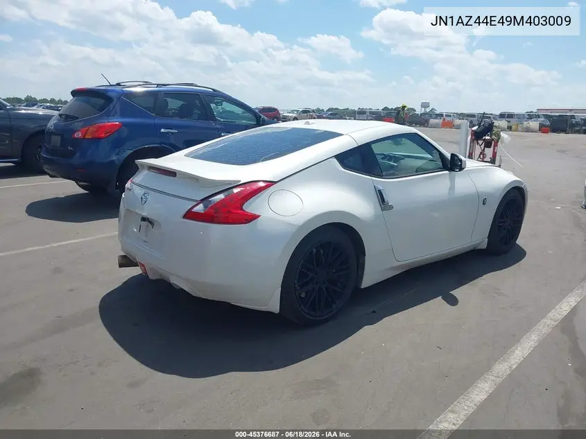 2009 Nissan 370Z Touring VIN: JN1AZ44E49M403009 Lot: 45376687