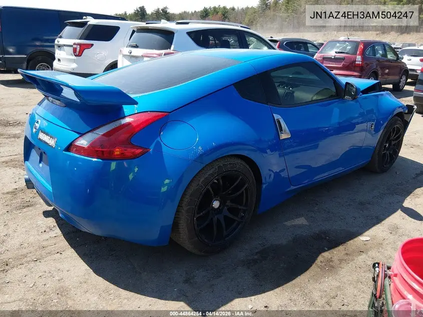 2010 Nissan 370Z VIN: JN1AZ4EH3AM504247 Lot: 44864254