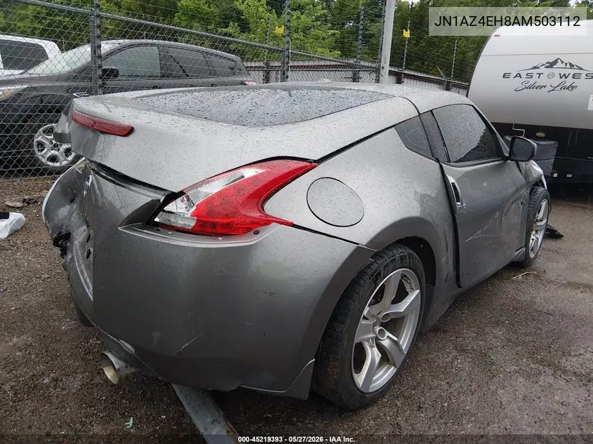 2010 Nissan 370Z Touring VIN: JN1AZ4EH8AM503112 Lot: 45219393