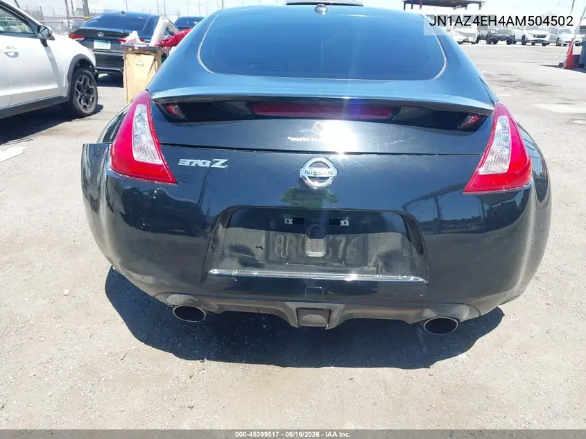 2010 Nissan 370Z Touring VIN: JN1AZ4EH4AM504502 Lot: 45399517