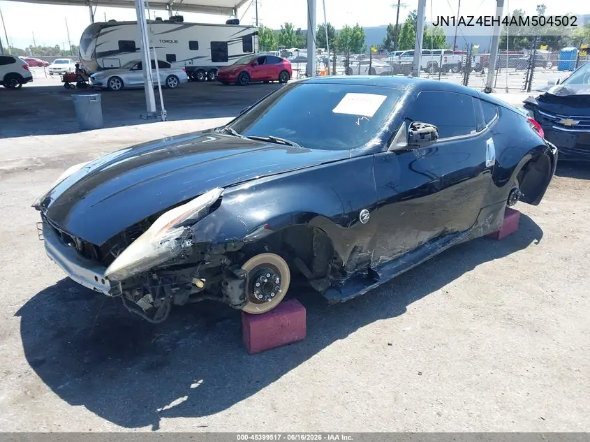2010 Nissan 370Z Touring VIN: JN1AZ4EH4AM504502 Lot: 45399517