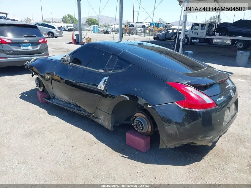 2010 Nissan 370Z Touring VIN: JN1AZ4EH4AM504502 Lot: 45399517