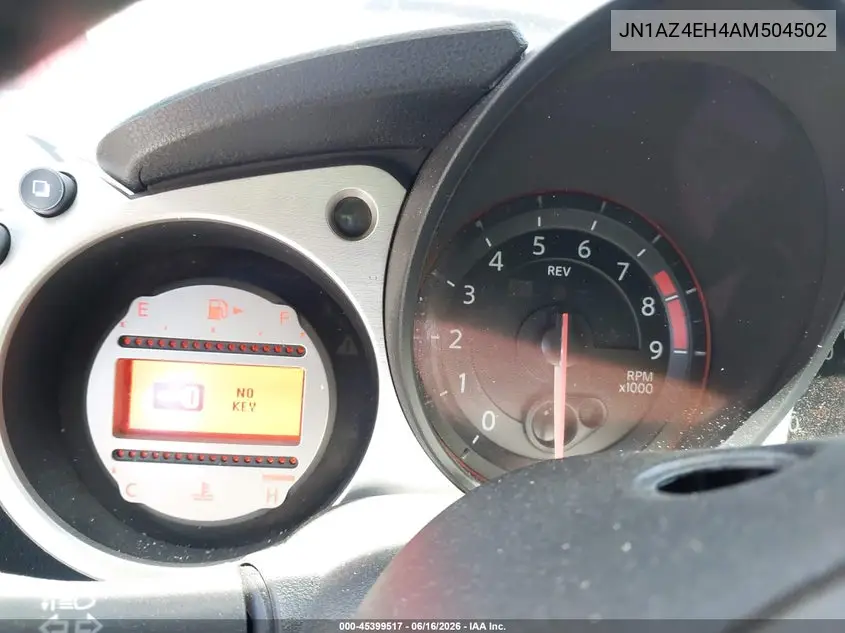2010 Nissan 370Z Touring VIN: JN1AZ4EH4AM504502 Lot: 45399517
