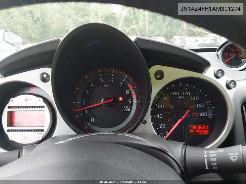 2010 Nissan 370Z Touring VIN: JN1AZ4FH1AM301274 Lot: 45540518