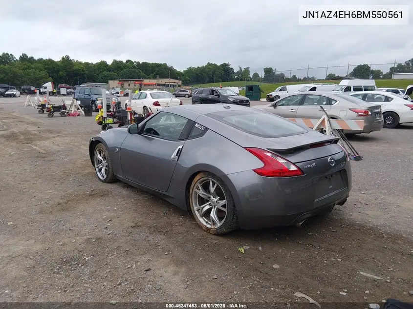 2011 Nissan 370Z Touring VIN: JN1AZ4EH6BM550561 Lot: 45247463