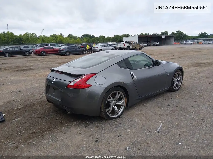2011 Nissan 370Z Touring VIN: JN1AZ4EH6BM550561 Lot: 45247463