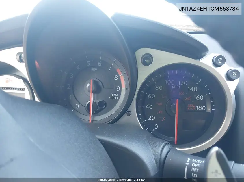 2012 Nissan 370Z VIN: JN1AZ4EH1CM563784 Lot: 45340008