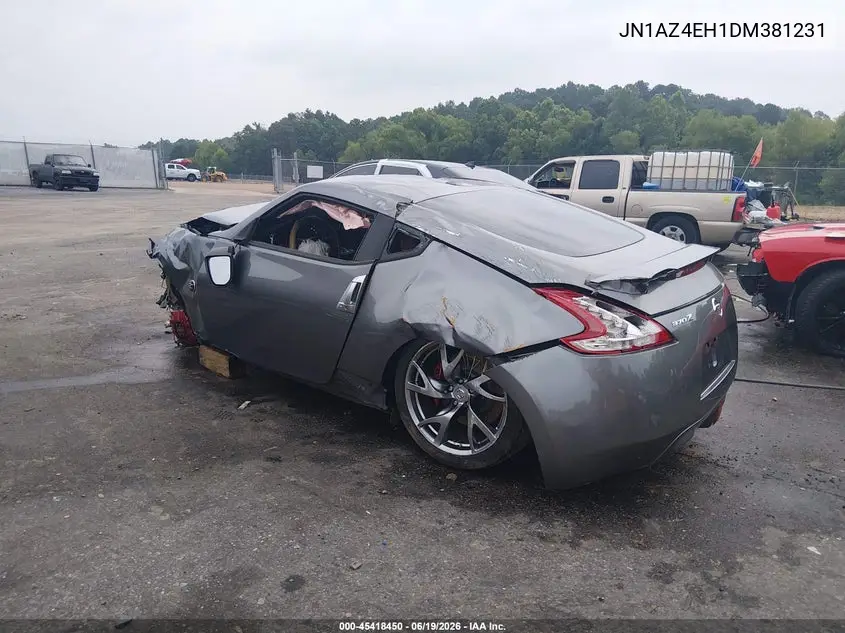 2013 Nissan 370Z Touring VIN: JN1AZ4EH1DM381231 Lot: 45418450