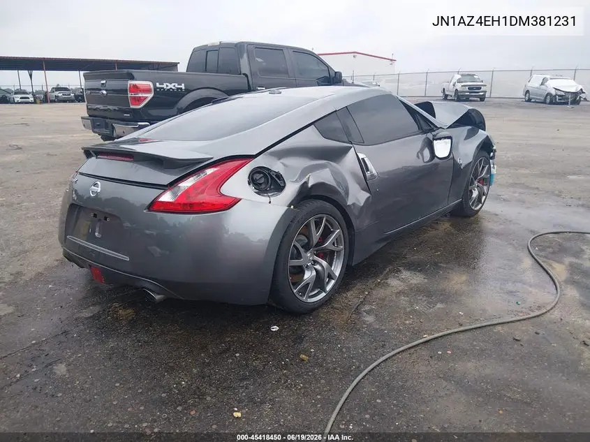 2013 Nissan 370Z Touring VIN: JN1AZ4EH1DM381231 Lot: 45418450