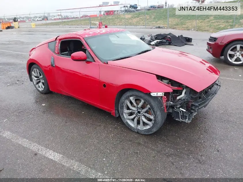 2015 Nissan 370Z VIN: JN1AZ4EH4FM443353 Lot: 43657741