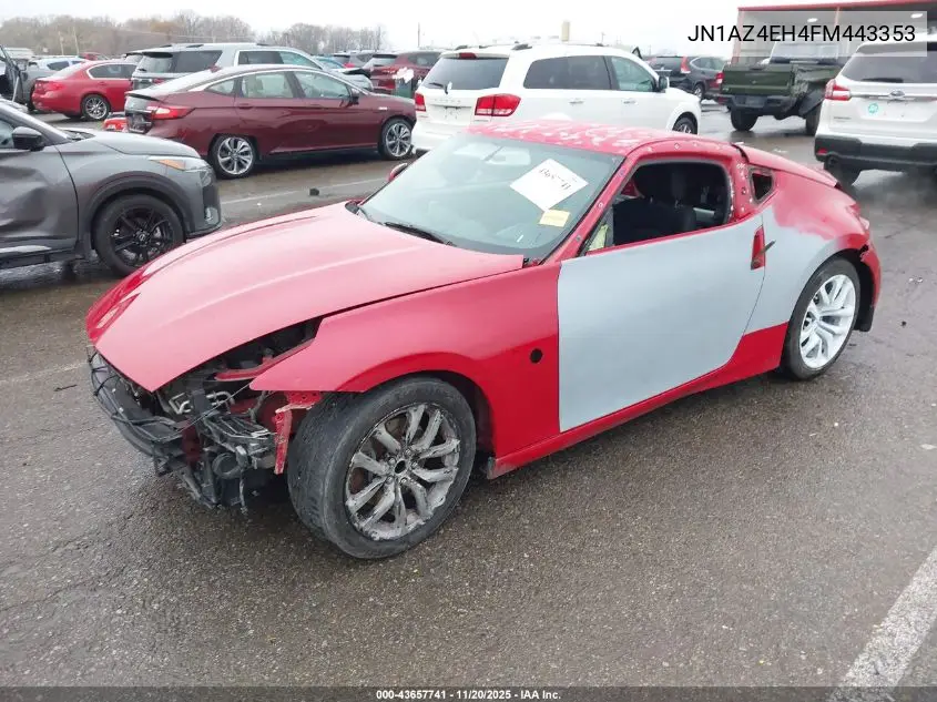 2015 Nissan 370Z VIN: JN1AZ4EH4FM443353 Lot: 43657741