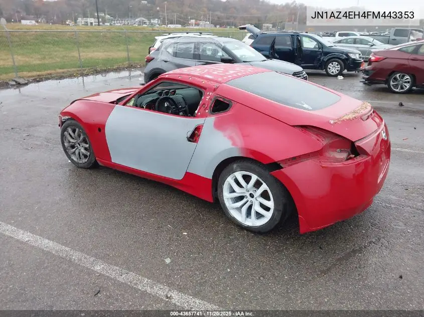 2015 Nissan 370Z VIN: JN1AZ4EH4FM443353 Lot: 43657741
