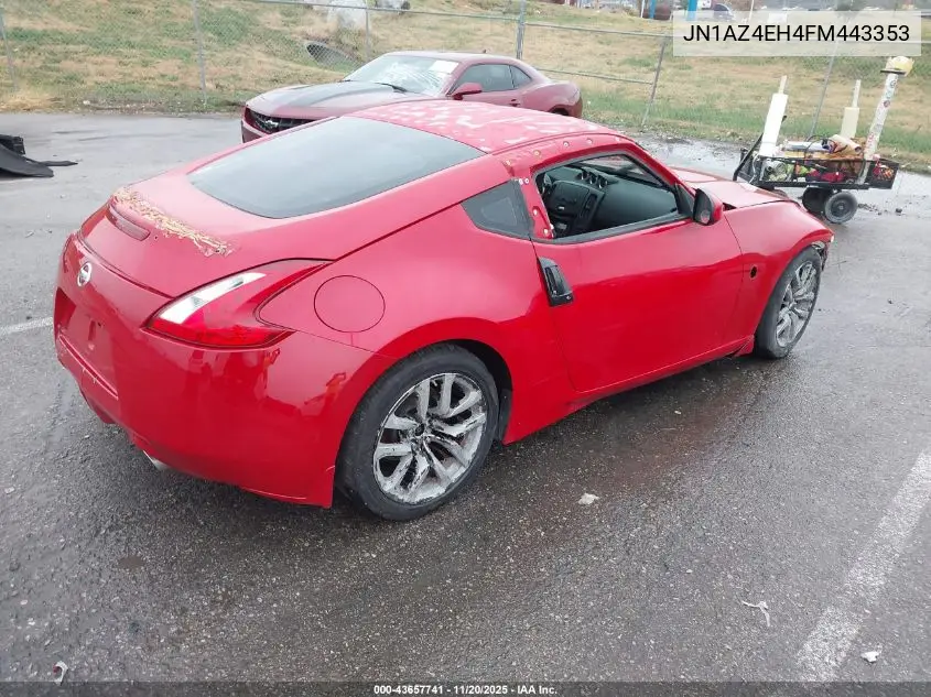 2015 Nissan 370Z VIN: JN1AZ4EH4FM443353 Lot: 43657741