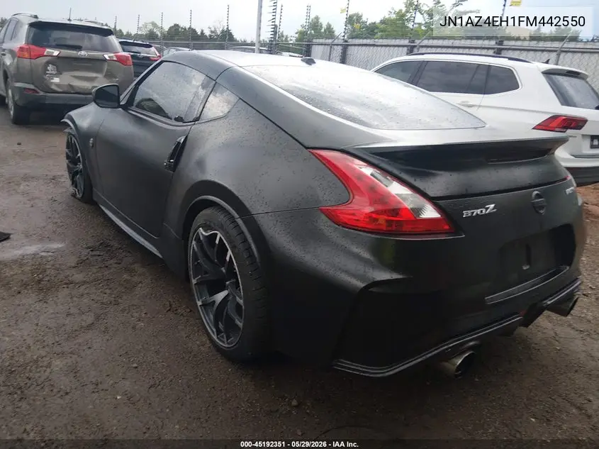 2015 Nissan 370Z Nismo Tech VIN: JN1AZ4EH1FM442550 Lot: 45192351