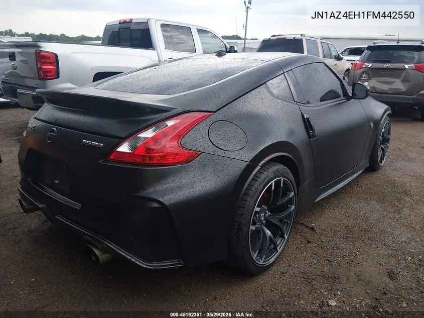 2015 Nissan 370Z Nismo Tech VIN: JN1AZ4EH1FM442550 Lot: 45192351