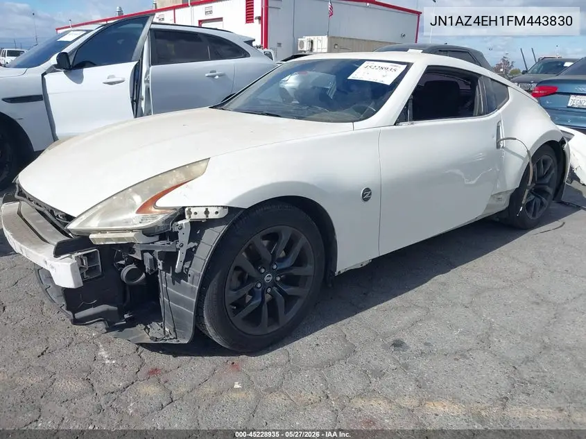 2015 Nissan 370Z VIN: JN1AZ4EH1FM443830 Lot: 45228935