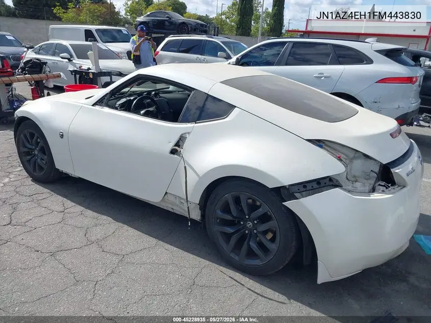 2015 Nissan 370Z VIN: JN1AZ4EH1FM443830 Lot: 45228935