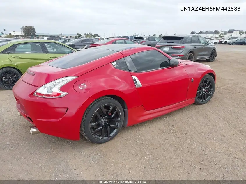 2015 Nissan 370Z VIN: JN1AZ4EH6FM442883 Lot: 45523213