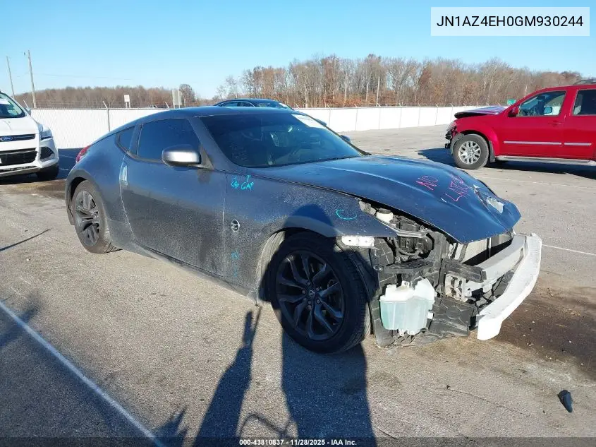 2016 Nissan 370Z VIN: JN1AZ4EH0GM930244 Lot: 43810837