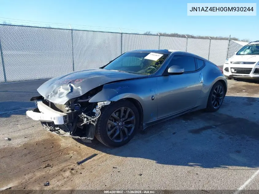 2016 Nissan 370Z VIN: JN1AZ4EH0GM930244 Lot: 43810837