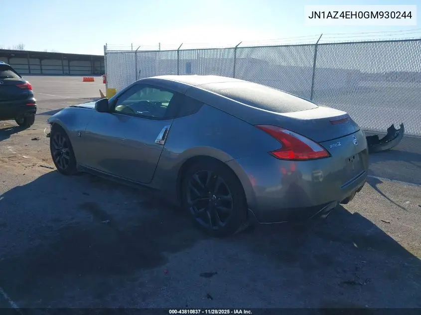2016 Nissan 370Z VIN: JN1AZ4EH0GM930244 Lot: 43810837