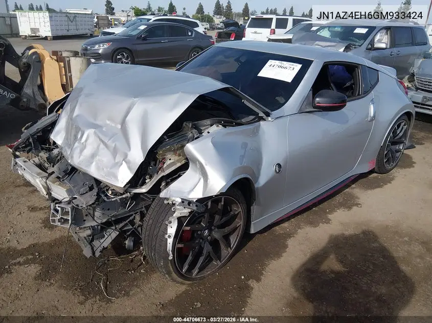 2016 Nissan 370Z VIN: JN1AZ4EH6GM933424 Lot: 44706673