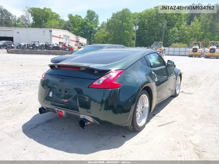 2016 Nissan 370Z VIN: JN1AZ4EH9GM934762 Lot: 44919969