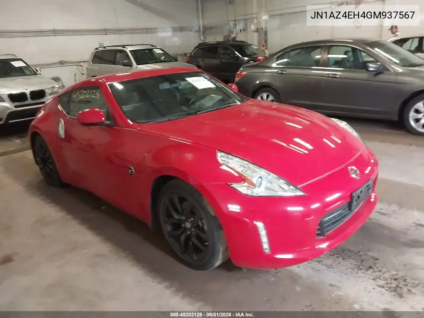 2016 Nissan 370Z VIN: JN1AZ4EH4GM937567 Lot: 45202128