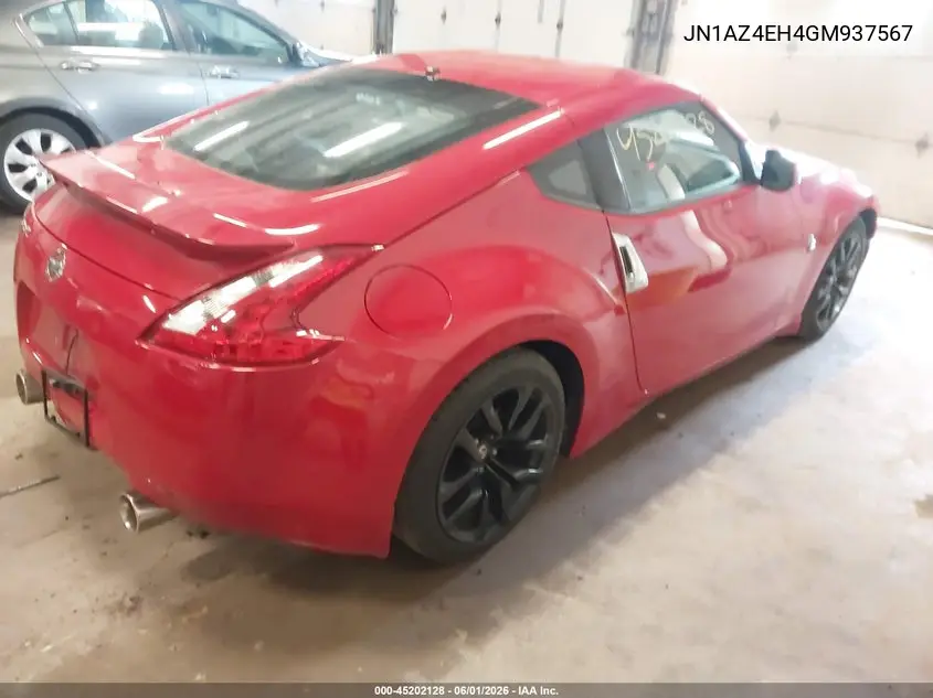 2016 Nissan 370Z VIN: JN1AZ4EH4GM937567 Lot: 45202128