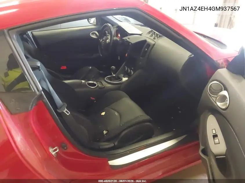 2016 Nissan 370Z VIN: JN1AZ4EH4GM937567 Lot: 45202128