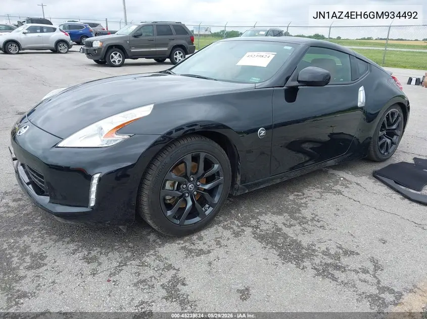 2016 Nissan 370Z Touring VIN: JN1AZ4EH6GM934492 Lot: 45239824
