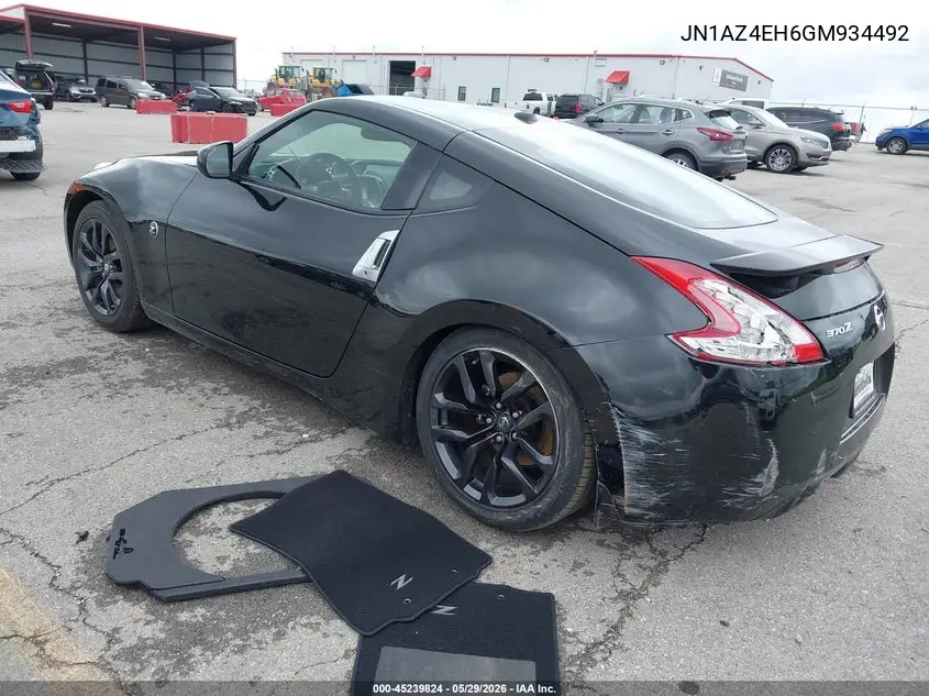 2016 Nissan 370Z Touring VIN: JN1AZ4EH6GM934492 Lot: 45239824