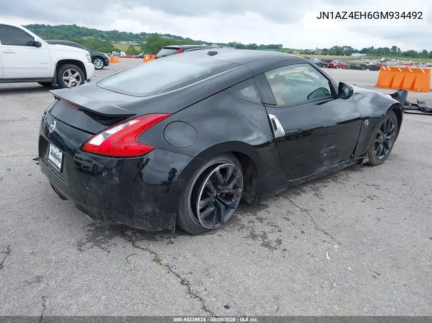 2016 Nissan 370Z Touring VIN: JN1AZ4EH6GM934492 Lot: 45239824