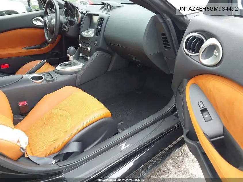2016 Nissan 370Z Touring VIN: JN1AZ4EH6GM934492 Lot: 45239824