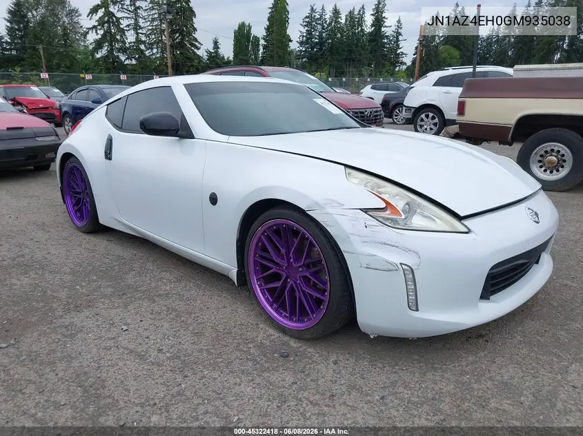 2016 Nissan 370Z VIN: JN1AZ4EH0GM935038 Lot: 45322418