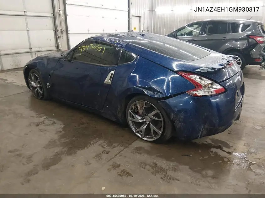 2016 Nissan 370Z Sport Tech VIN: JN1AZ4EH1GM930317 Lot: 45430959
